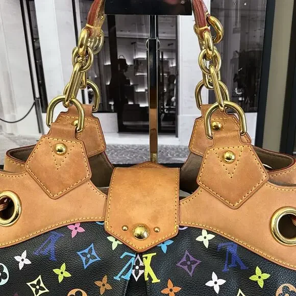 Louis Vuitton LV Shoulder Bag Ursula Black Monogram Multicolor - Picture 9 of 16